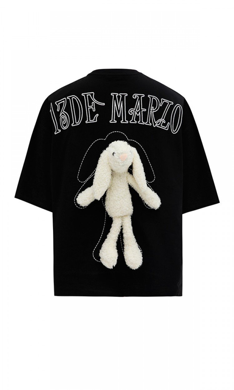 【13DE MARZO】202013026赵丽颖孟子义同款立体玩具小兔短袖T恤（中国仓）
