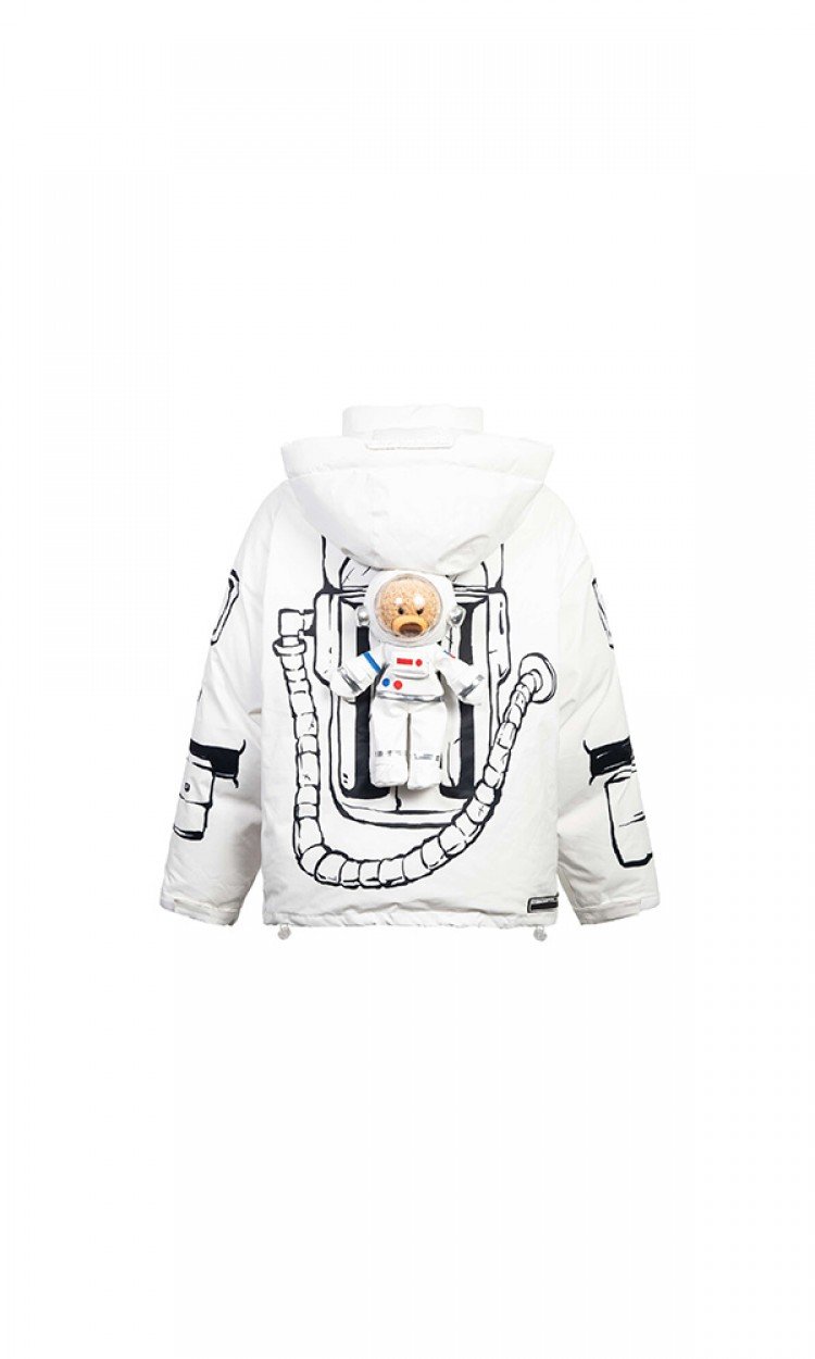 【13DE MARZO】NASA联名宇航员泰迪熊彩绘羽绒服（中国仓）