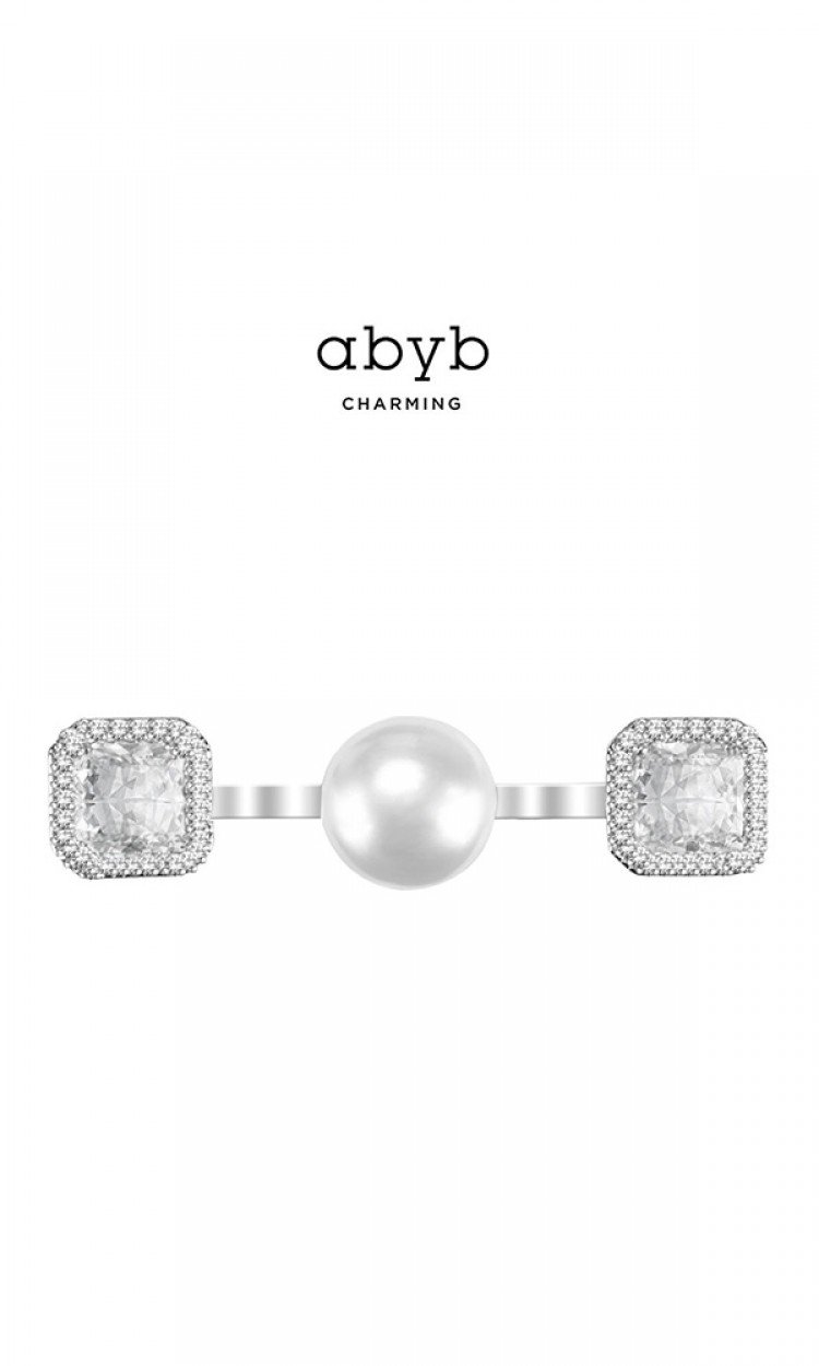 【ABYB】CHA4RI005粼粼波光戒指原创设计银色（中国仓）