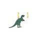 【APM MONACO】AE10185XGY周冬雨同款薄荷绿晶钻恐龙耳环不对称个性恐龙耳环金色（中国仓）