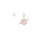 【APM MONACO】AE10559XORW不对称星球耳钉粉色土星耳钉耳坠2020新款潮情侣礼物银色（中国仓）