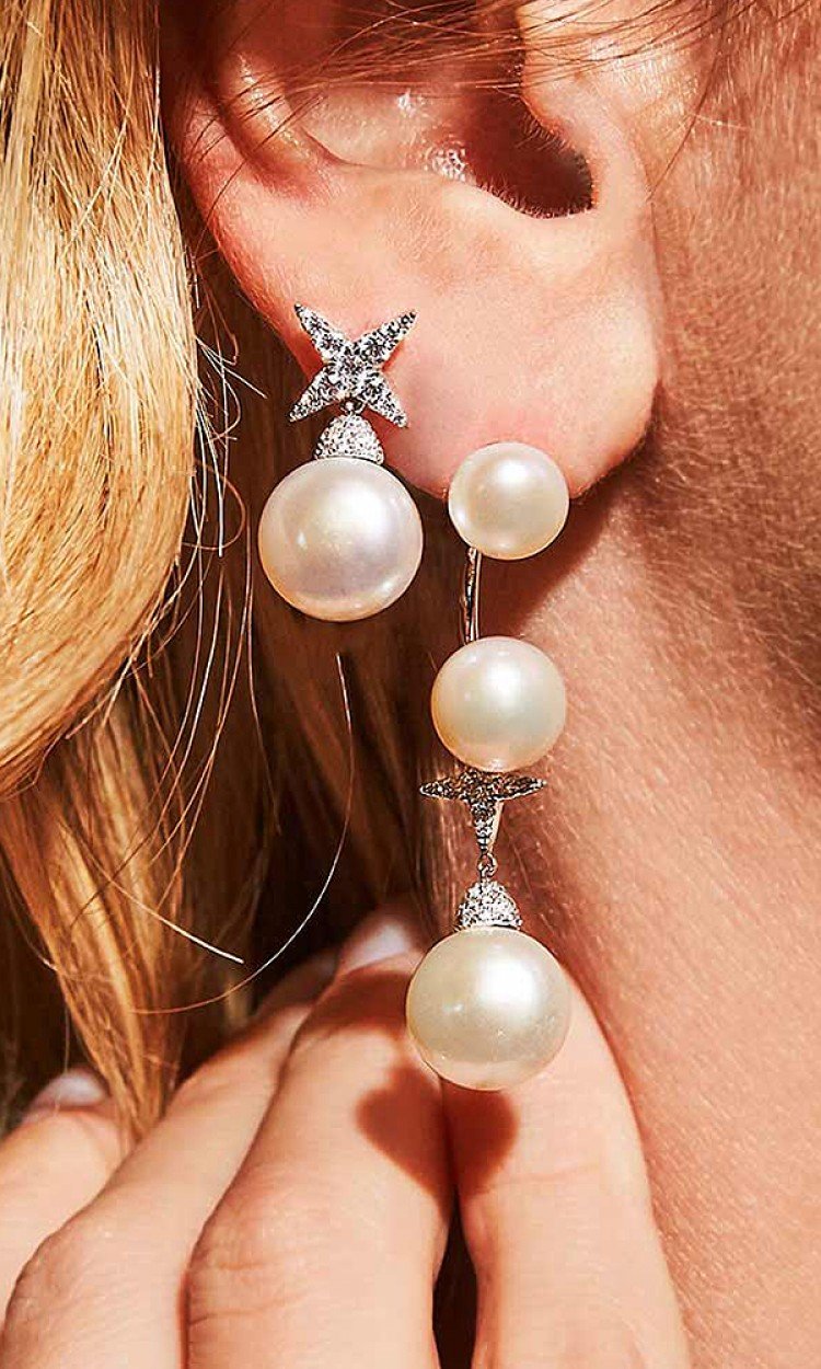 【APM MONACO】AE11118XPL早秋新款单珍珠耳环送女友礼物气质优雅耳饰银色（中国仓）