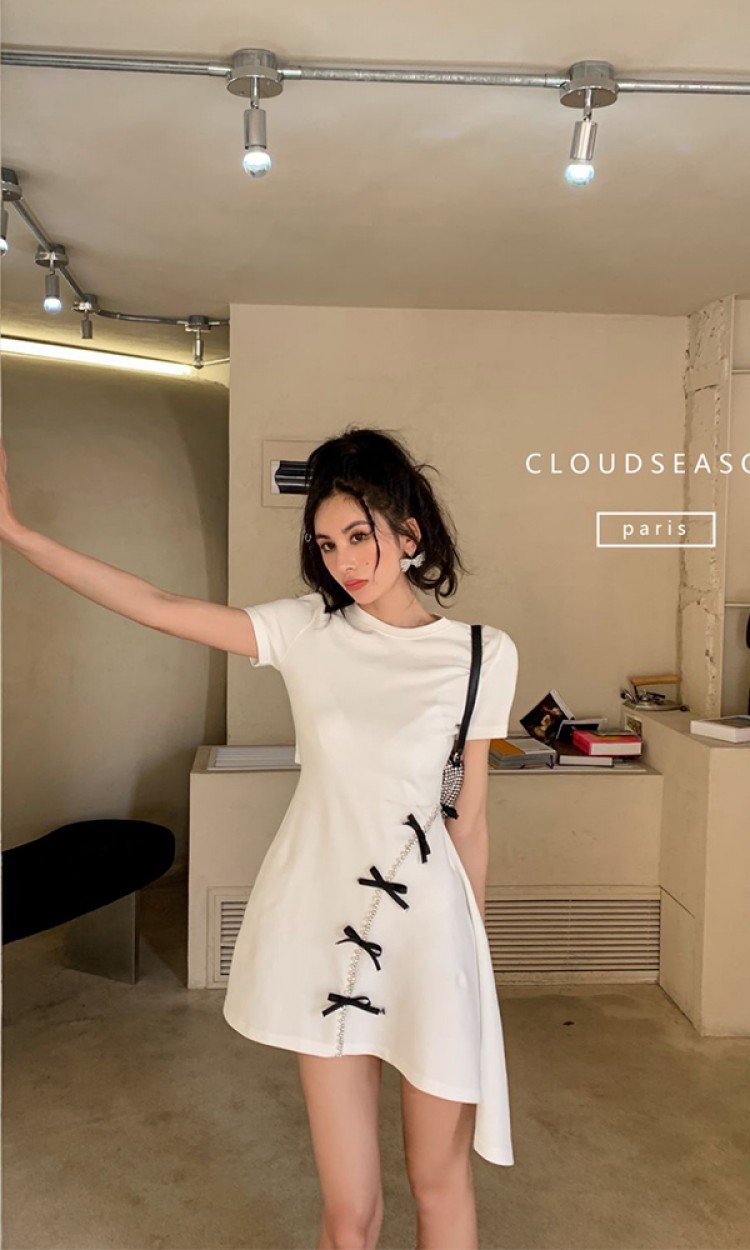 【CLOUD SEASON】CQZ21163背后分体式连衣裙圆领时尚性感夏季新款（中国仓）
