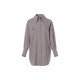 【COTTIA】C19L39长袖尖领衬衫时尚设计感宽松廓形棕灰色（中国仓）