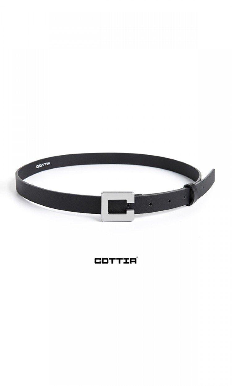 【COTTIA】C20FB01品牌C字母扣皮带小众简约实用小巧腰带（中国仓）