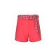 【COTTIA】C20SK32绑带高腰西装裤新款百搭气质休闲短裤红色（中国仓）