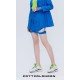 【COTTIA】C20SQ31设计衬衣感挖空半裙气质排扣高腰西装短裙女蓝色（中国仓）