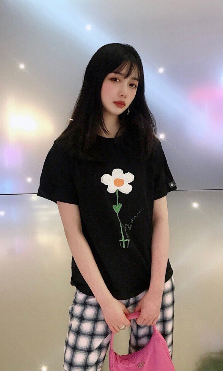 【HERLIAN】HL082G20SS白色花朵tee正反两穿少女感短袖T恤（中国仓）