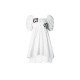 【HERLIAN】HL2084S25甜美公主裙方领花朵泡泡袖白色连衣裙2020夏季新品（中国仓）