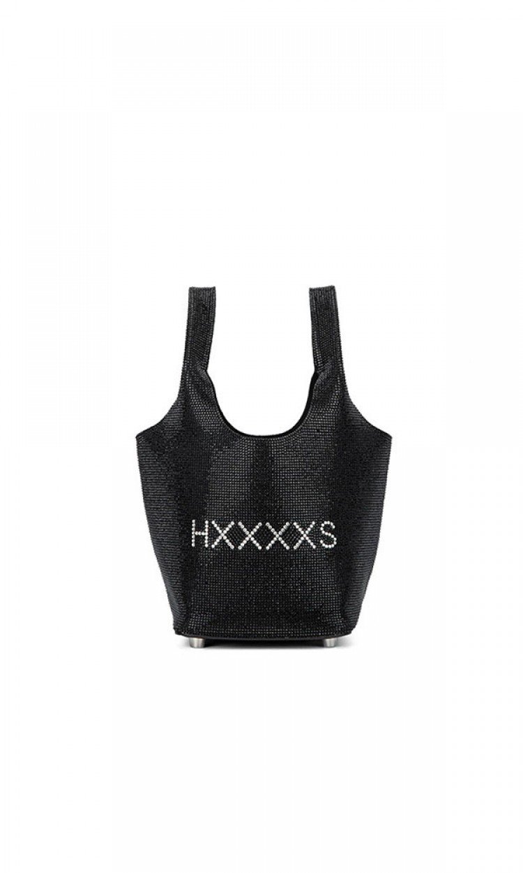 【HXXXXS】恶搞系列菜篮子烫钻款191A16-09黑色（中国仓）