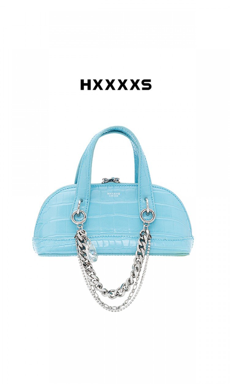 【预售】【HXXXXS】SHELLBAGS恶搞系列贝壳包201S58-1-65蓝色夏季新款小众设计恶搞链条包单肩斜挎手提包女小包（中国仓）