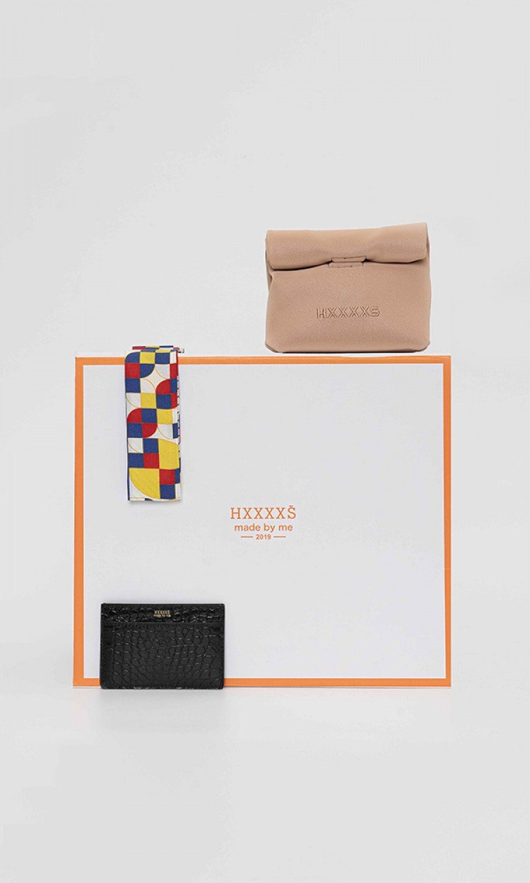 【HXXXXS】HX003超值三件套丝巾+卡包+糖果包(颜色随机)（中国仓）