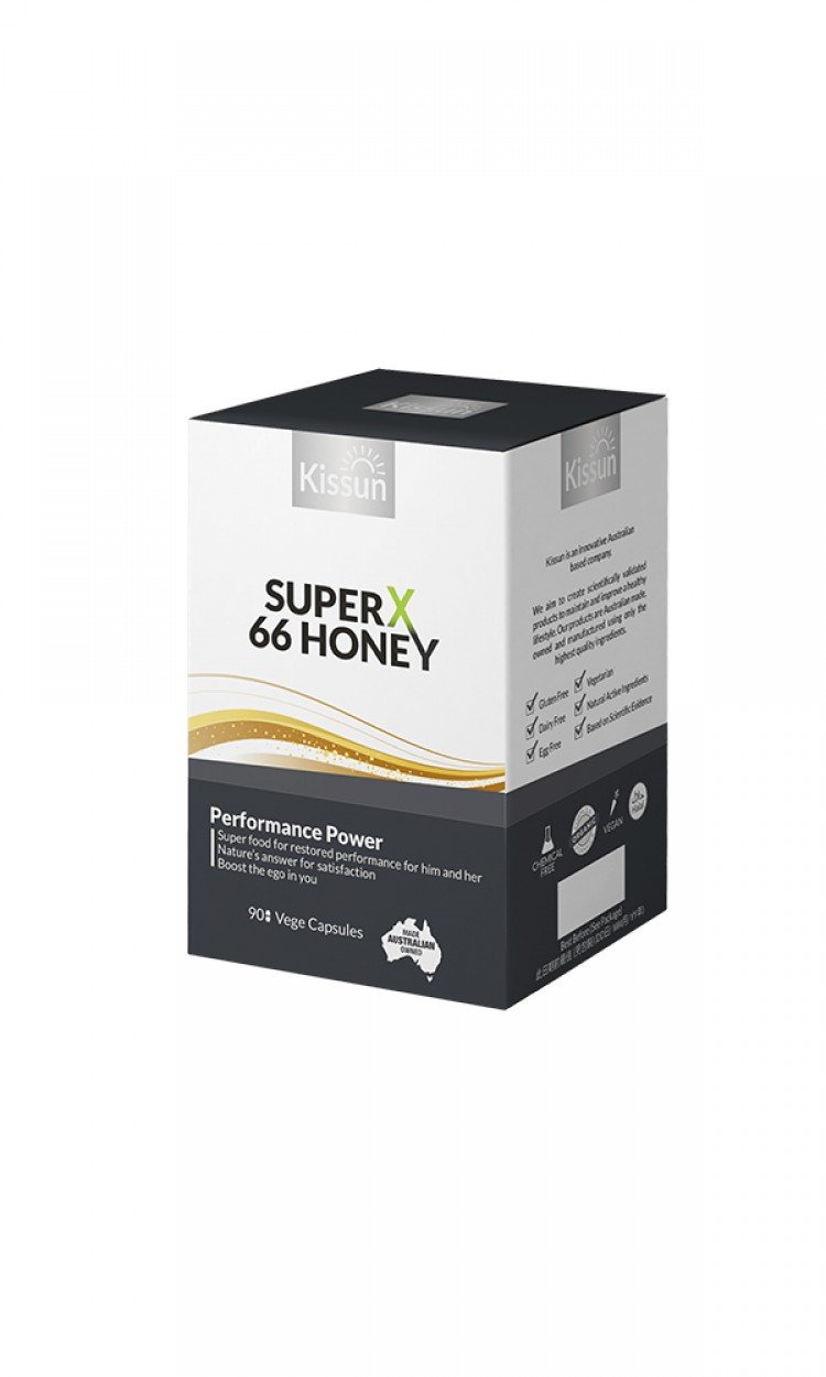 【KISSUN】Super X 66 Honey男性力神持久保健胶囊助性宝促进保持生殖健康（澳洲直邮）