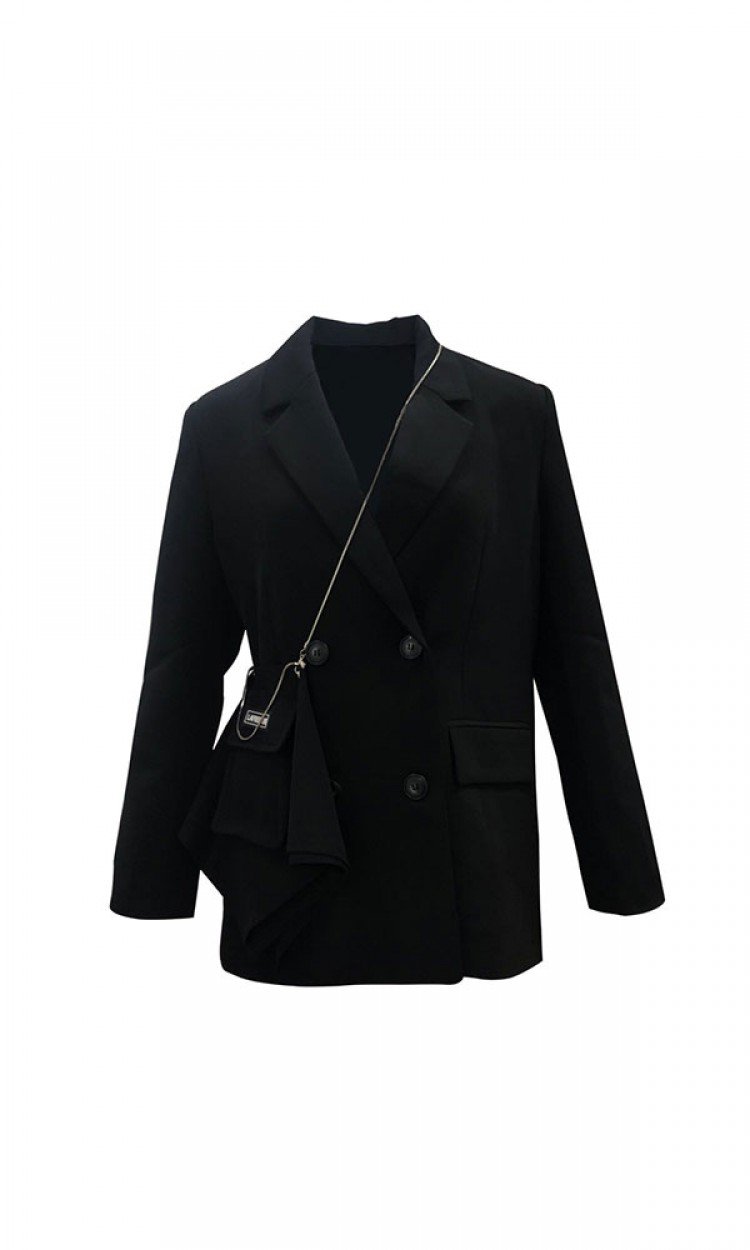 【LA FREEDOM】210214标签设计师风西装两件套长袖外套（中国仓）