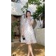 【LA FREEDOM】210531刺绣花朵衬衫领娃娃裙两件套新款夏季甜美（中国仓）