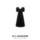 【LA FREEDOM】210533法式马蹄袖复古连衣裙新款泡泡袖褶皱中长裙（中国仓）