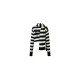 【LA FREEDOM】220114黑白条蝴蝶结围巾毛衣（中国仓）