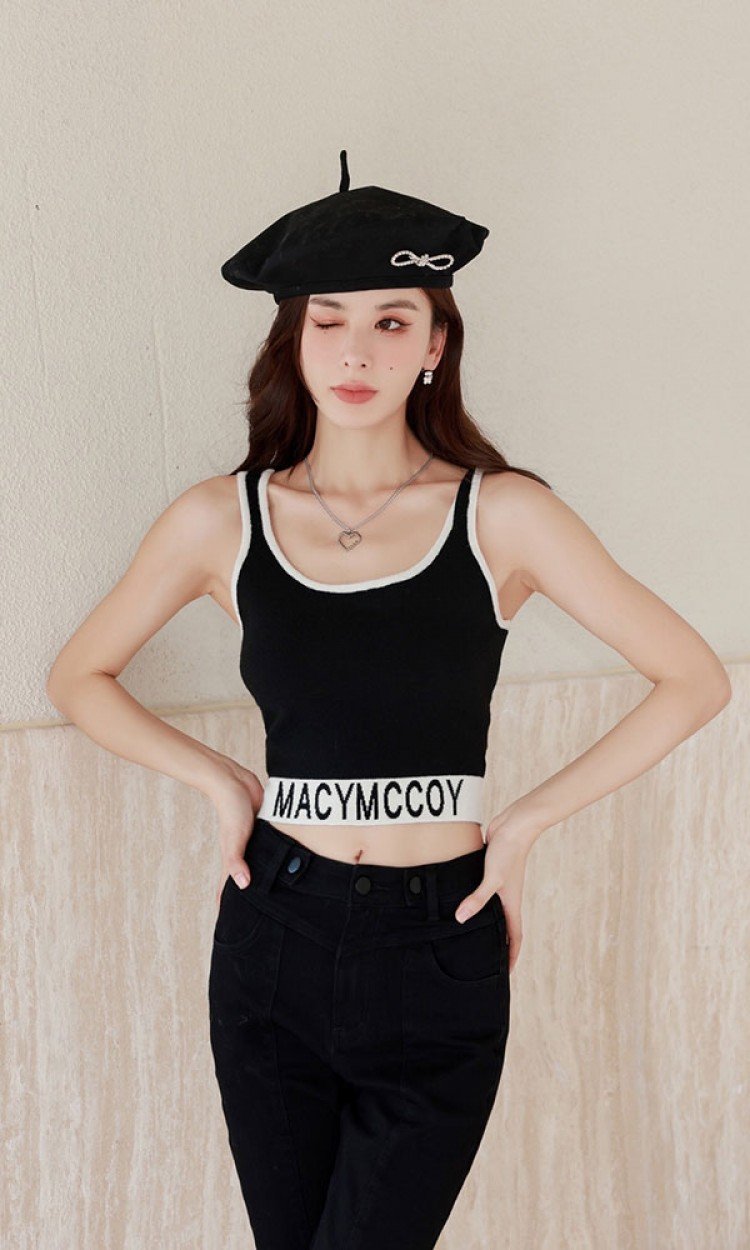 【MACY MCCOY】MMC2021372针织百搭背心21年秋季新款时尚百搭个性洋气内搭（中国仓）