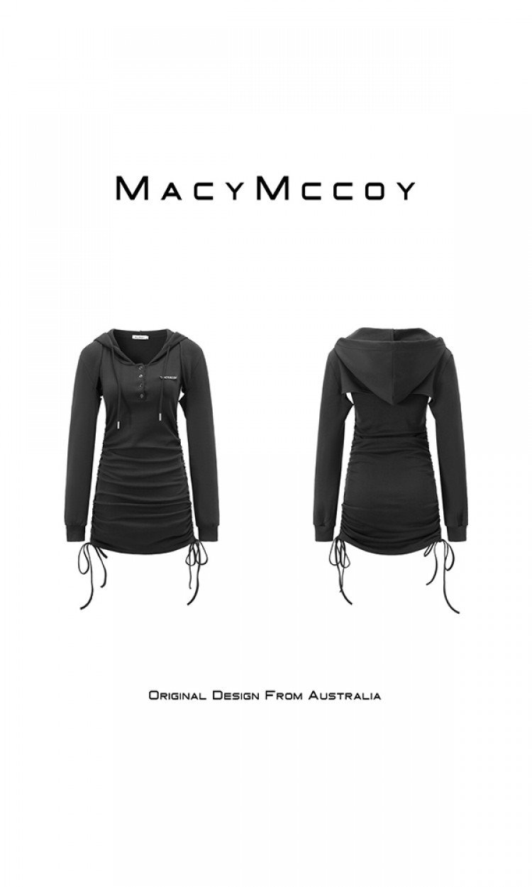 【MACY MCCOY】MMC2022050系带卫衣裙套装（中国仓）