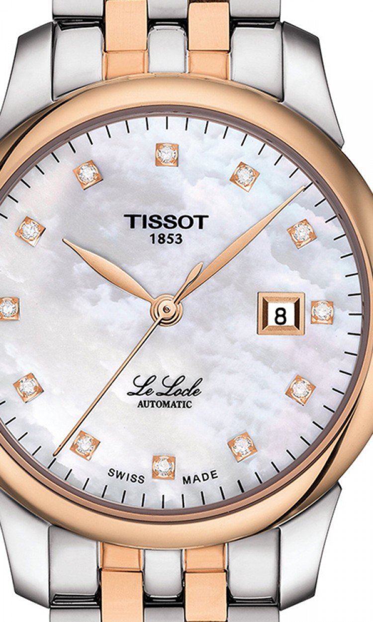 【TISSOT】T0062072211600天梭手表正品新款力洛克系列机械钢带女士钻饰29mm手表女表（中国仓）