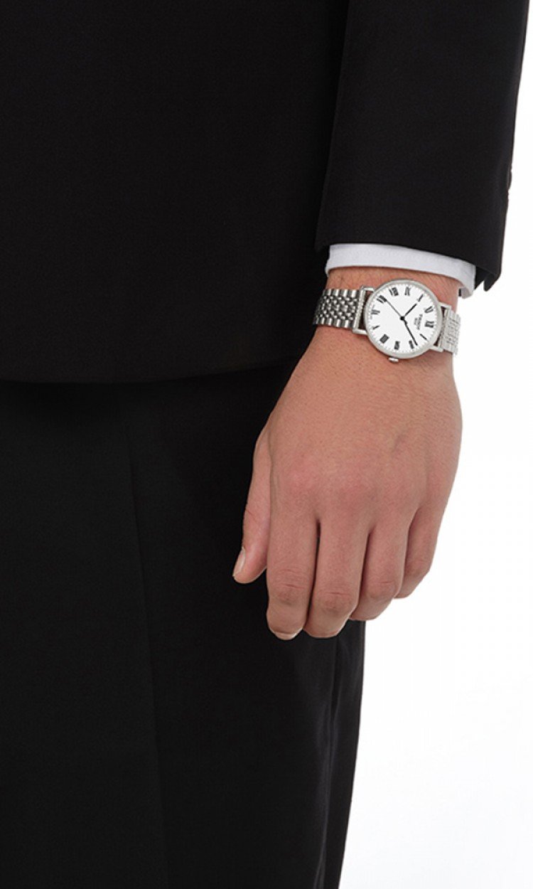 【TISSOT】T1094101103300天梭手表魅时系列石英钢带时尚简约手表男表（中国仓）
