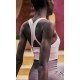 【YPL】YPL073.3D线雕运动背心女聚拢防震健身运动文胸塑型美背外穿瑜伽内衣粉色均码（中国仓）