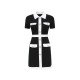 【RUMIA】RM200414小香风针织连衣裙女职业显瘦包臀裙黑色（中国仓）