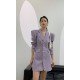 【RUMIA】RM200438气质款翻领紫色珍珠西装裙显瘦女时尚温柔（中国仓）