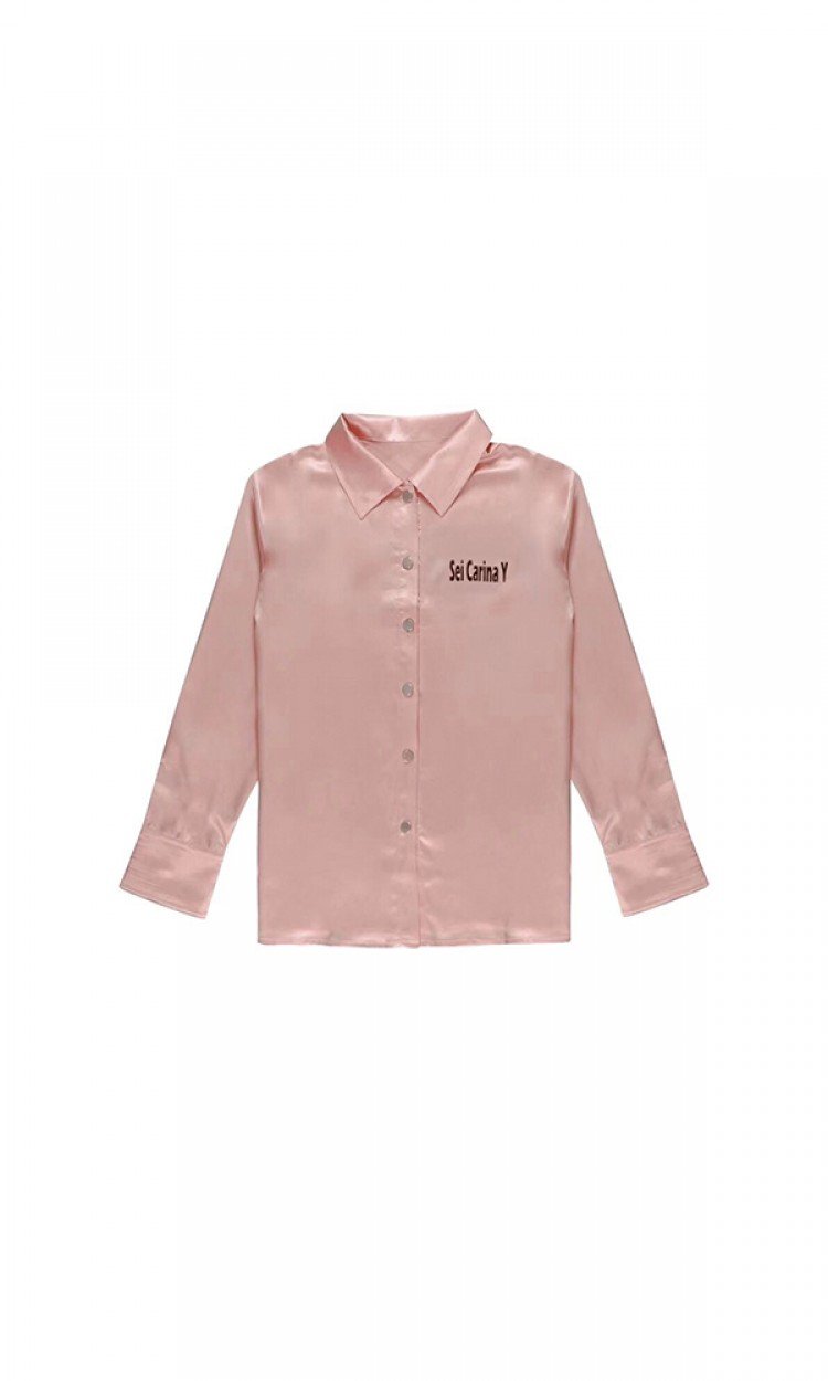 【SEI CARINA Y】18SS-35粉色均码合作款爱的主题衬衣（中国仓）