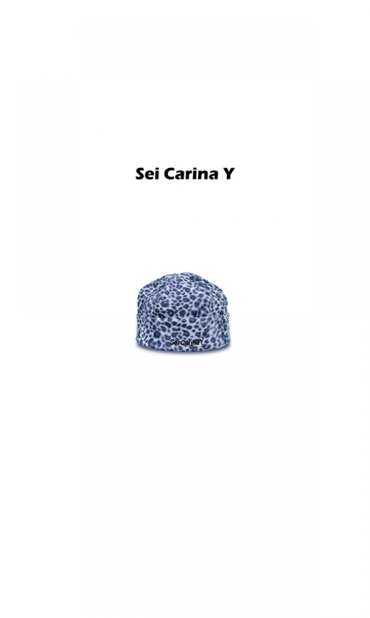 【SEI CARINA Y】19AW-153豹纹包头帽蓝色（中国仓）