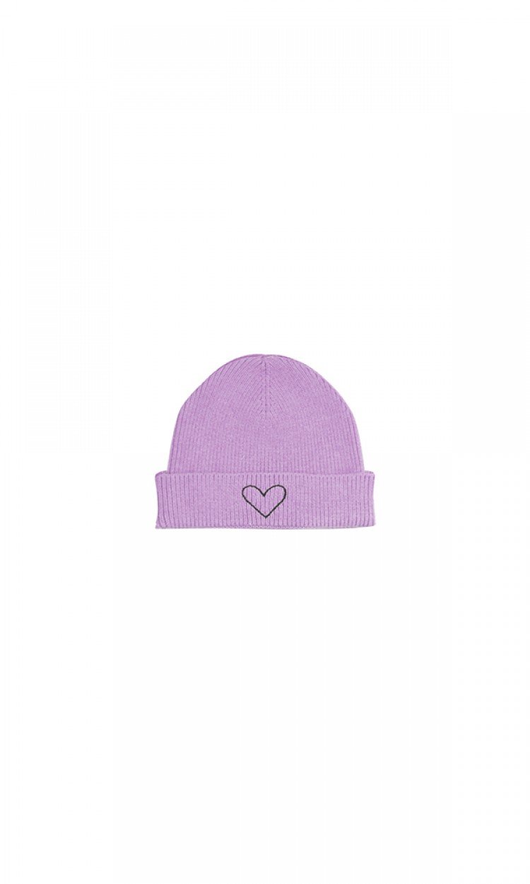 【SEI CARINA Y】19AW-194爱心毛线帽可爱时尚个性百搭少女减龄紫色（中国仓）