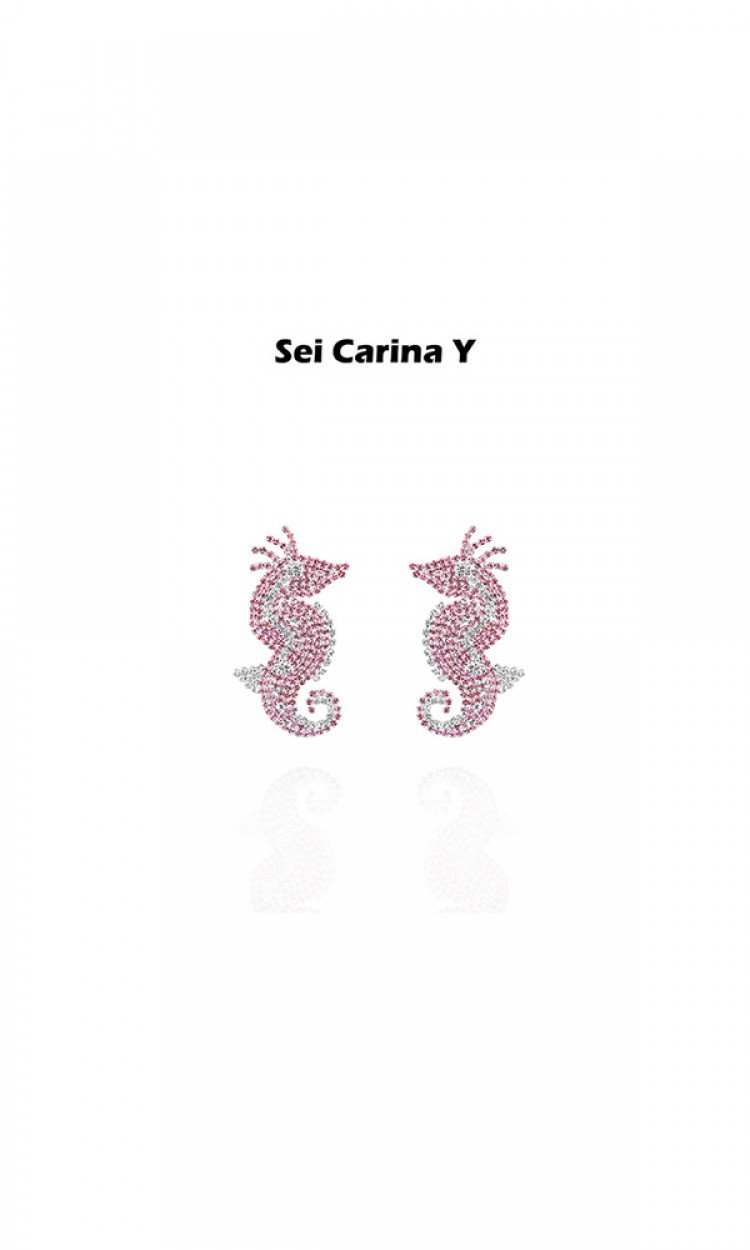 【SEI CARINA Y】19SS-123海马造型耳环个性年轻潮明星同款（中国仓）