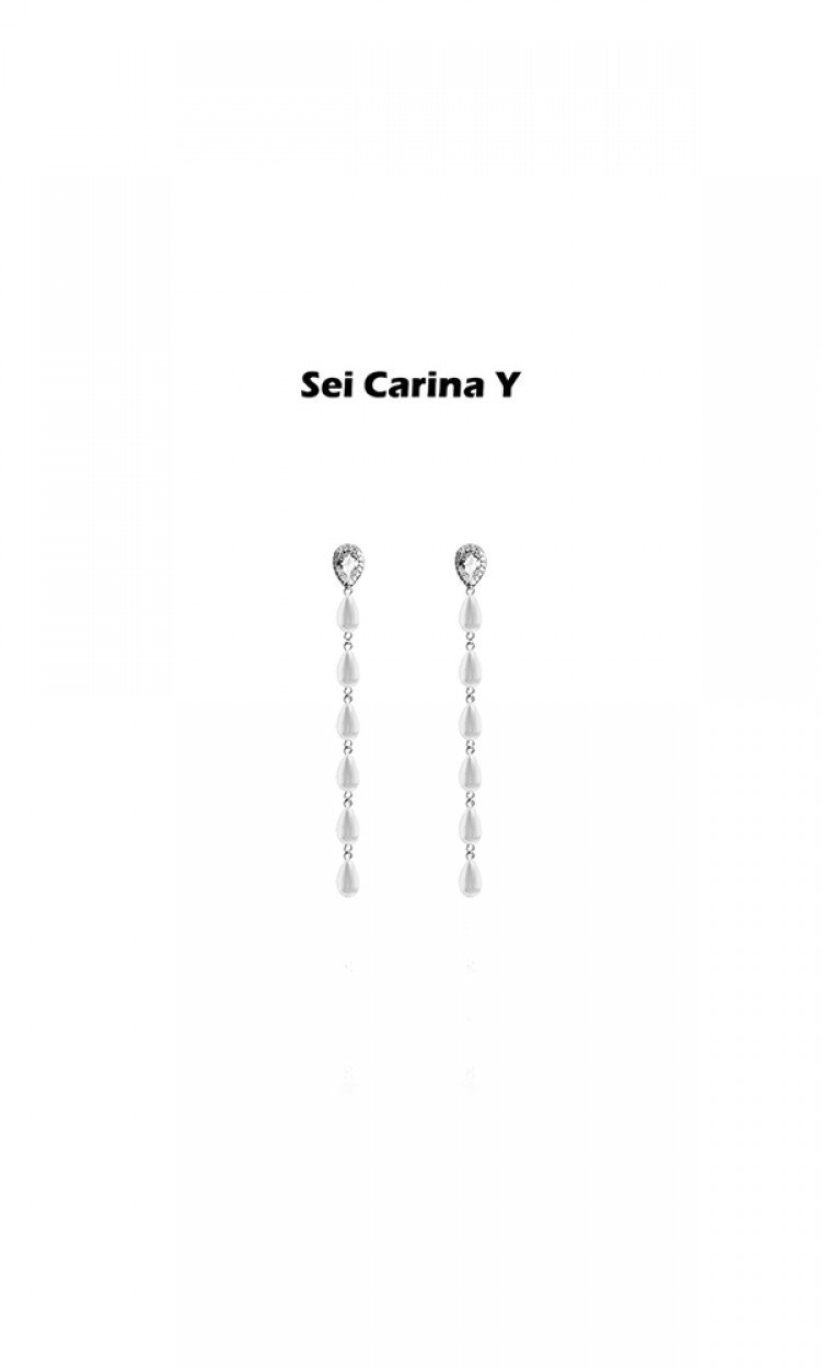 【SEI CARINA Y】19SS-124珍珠链耳环个性年轻潮明星同款（中国仓）