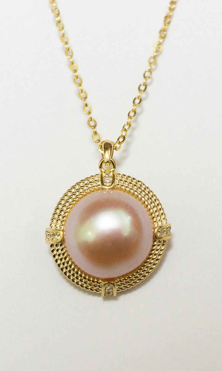 【STUDIO GLAMOR】SG9013008复古项链粉色珍珠Clelia necklace-Pink Pearl（中国仓）