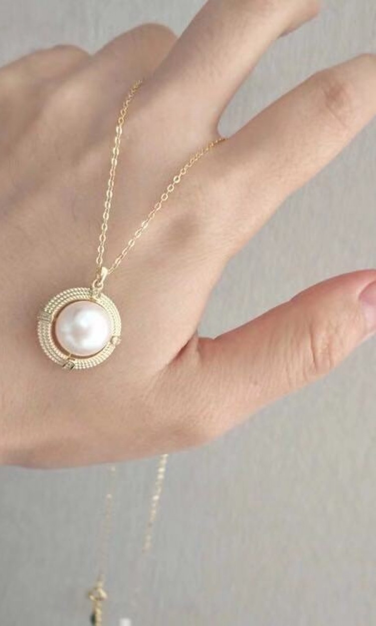 【STUDIO GLAMOR】SG9013008复古项链白色珍珠-Clelia necklace（中国仓）