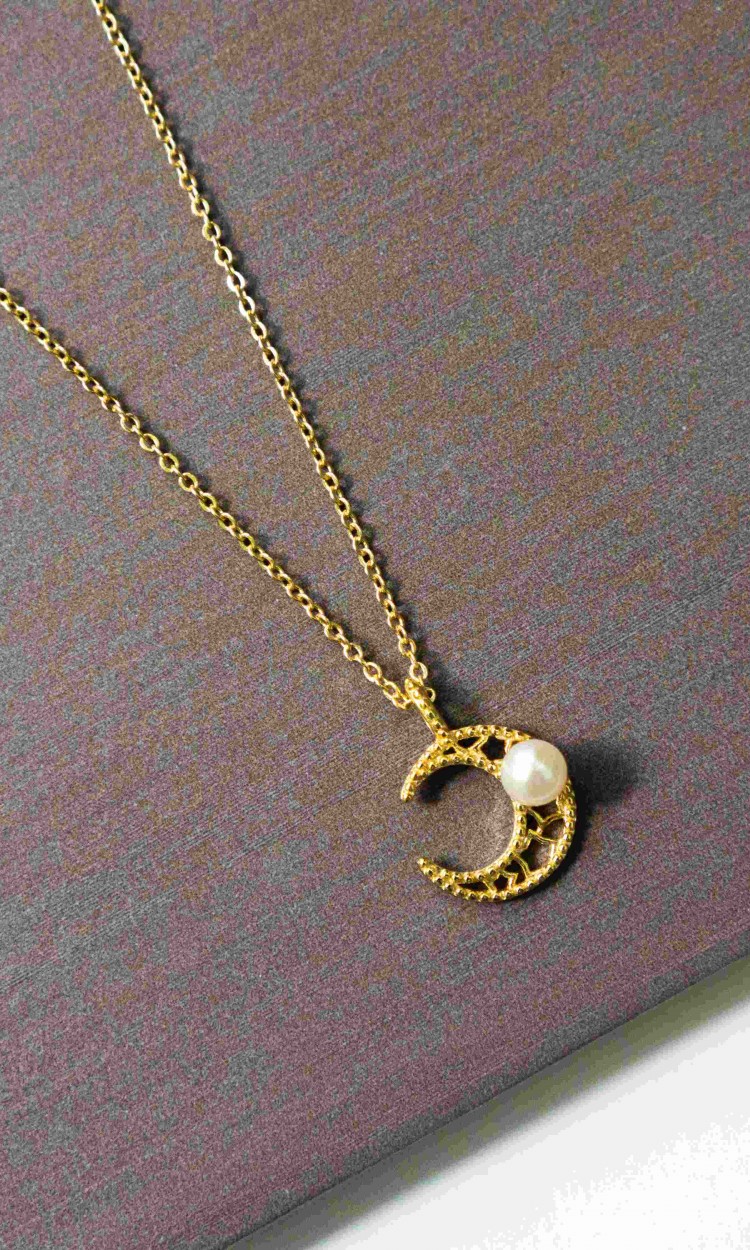 【STUDIO GLAMOR】SG9034004 月亮项链-Moon Necklace（中国仓）