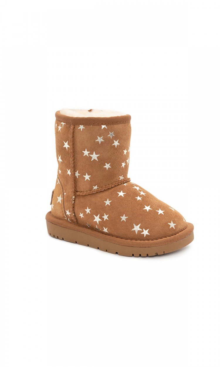 【OZWEAR】OB677儿童经典款式星星印花雪地靴（澳洲直邮）