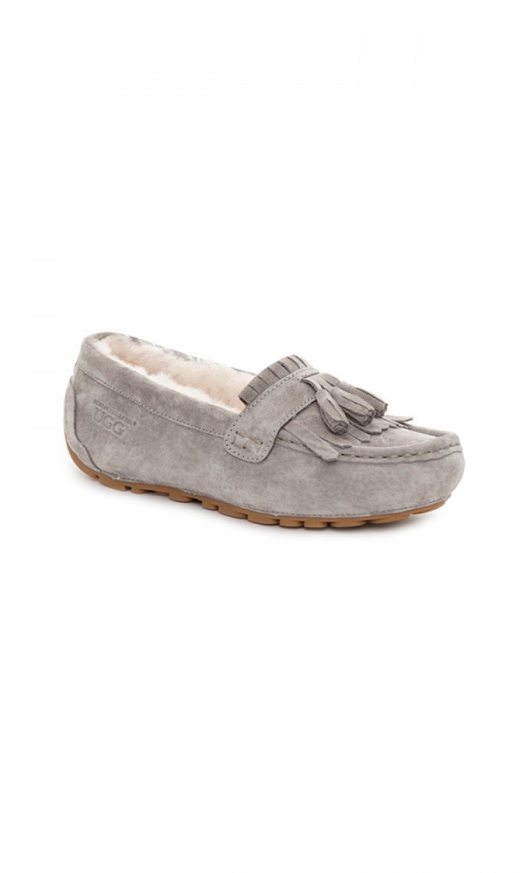【OZWEAR】OB684羊毛舒适保暖流苏毛豆豆鞋一脚蹬（澳洲直邮）