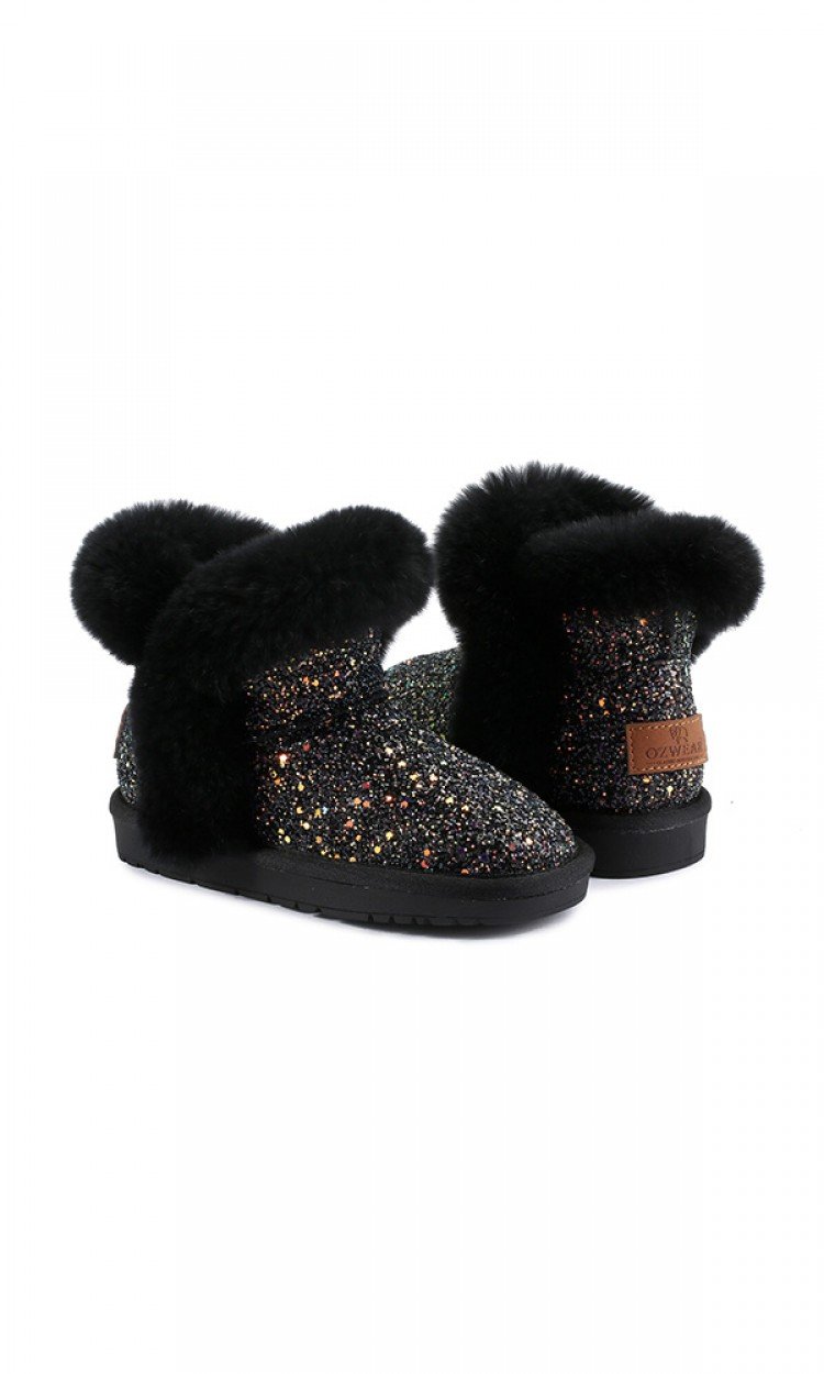 【OZWEAR】OZW137秋冬时尚澳洲羊毛保暖雪地靴儿童靴子（中国仓）