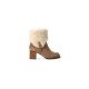 【OZWEAR】OZW190新款女鞋圆头粗跟羊毛冬季保暖英伦加绒裸靴（中国仓）