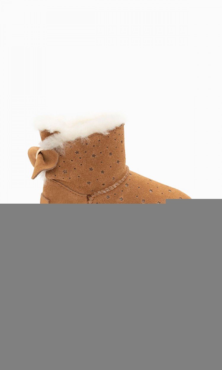 【OZWEAR】OB680童款儿童款星空蝴蝶结雪地靴（澳洲直邮）