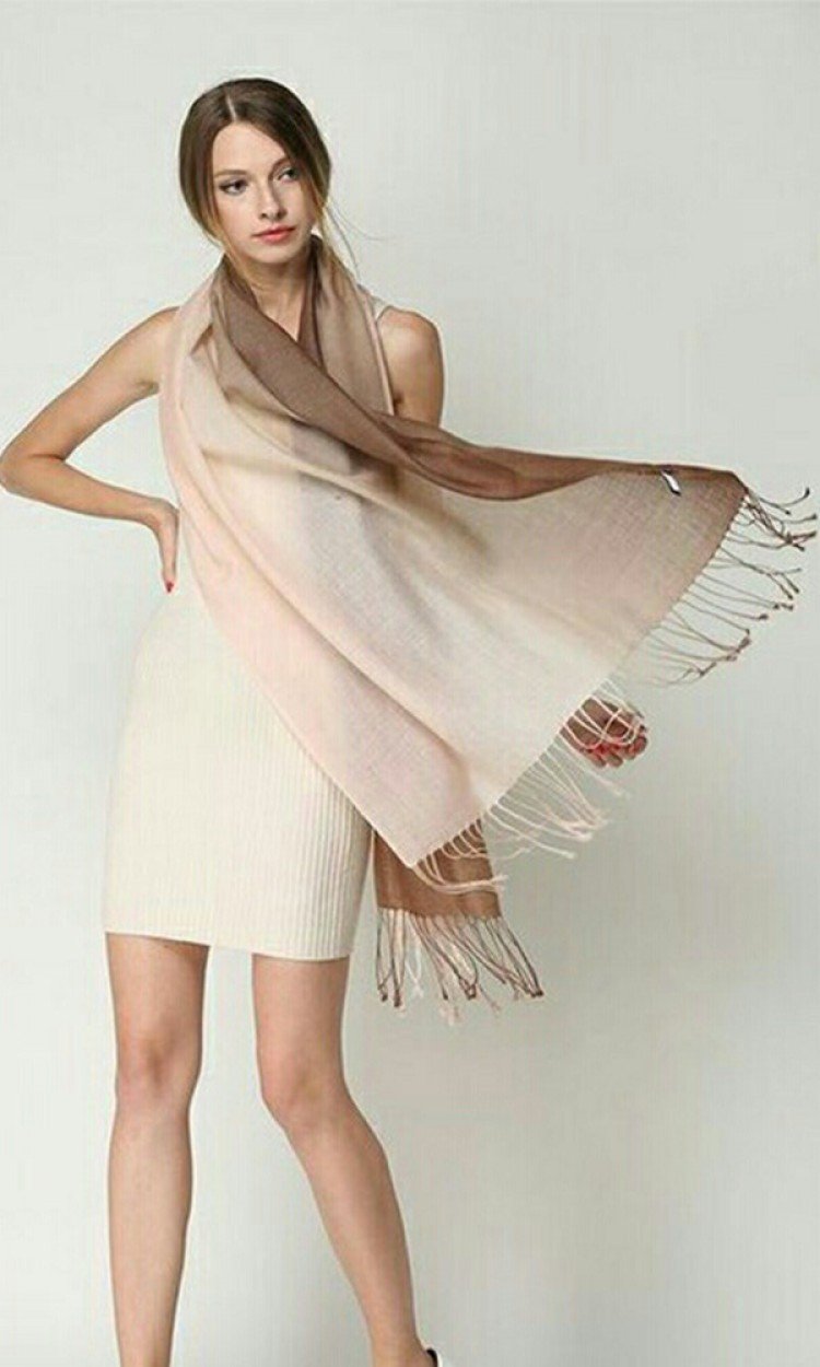 【OZWEAR】ws022纯羊毛扎染围巾粉色(薄款）（澳洲直邮）