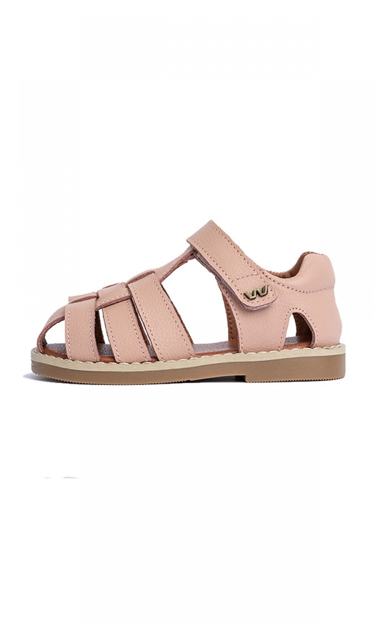 【WOOLLY KIDS】WK137罗马凉鞋童鞋软底护足防滑粉色（中国仓）