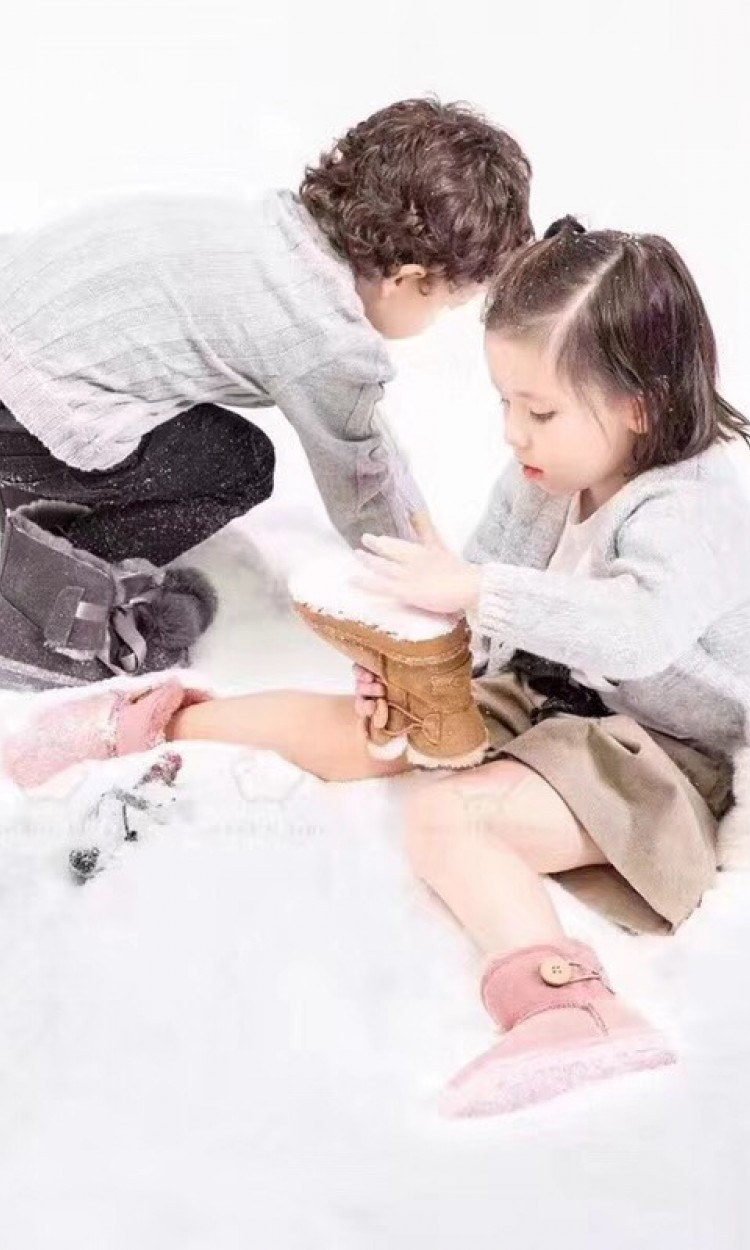 【WOOLLY KIDS】WK010经典木扣款儿童雪地靴（中国仓）