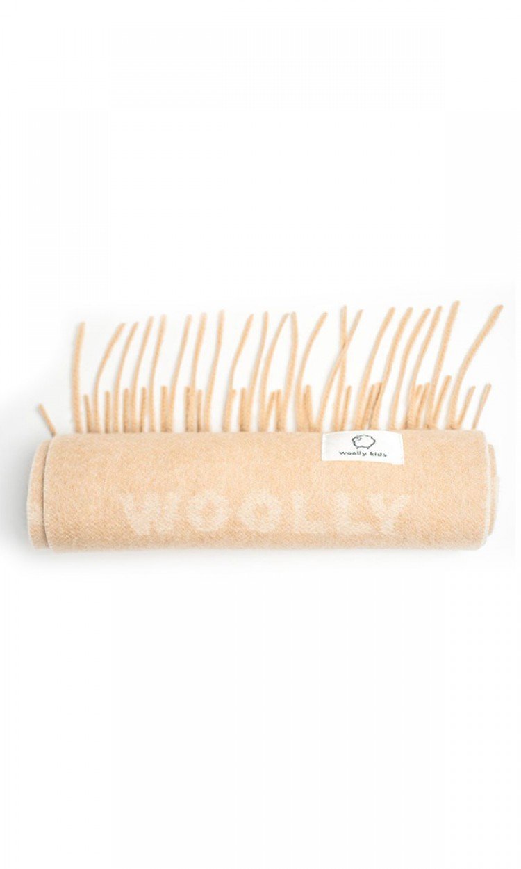 【WOOLLY KIDS】WK116纯羊绒儿童围巾燕麦驼（中国仓）