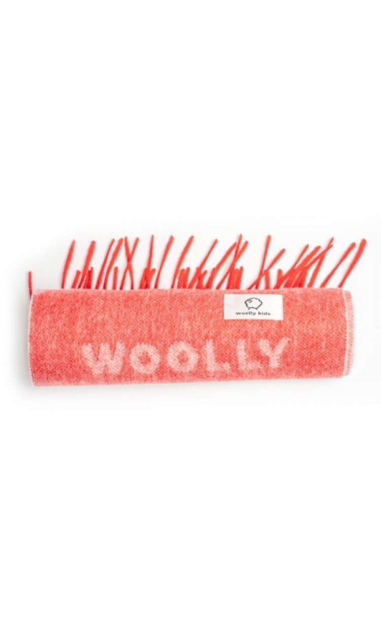 【WOOLLY KIDS】WK119纯羊绒儿童围巾树莓红（中国仓）