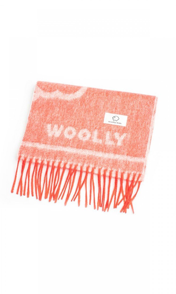 【WOOLLY KIDS】WK119纯羊绒儿童围巾树莓红（中国仓）