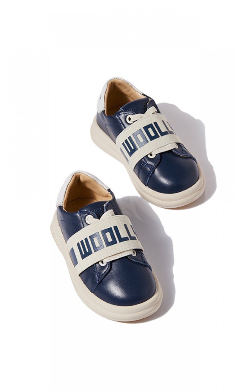 【WOOLLY KIDS】WK161潜水艇款休闲运动小白鞋童鞋深海蓝（中国仓）