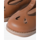 【WOOLLY KIDS】WK370鸢尾花款春季新款栗棕色搭扣女童小公主软底鞋儿童时尚鞋（中国仓）