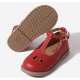 【WOOLLY KIDS】WK368鸢尾花款春季新款火红色搭扣女童小公主软底鞋儿童时尚鞋（中国仓）